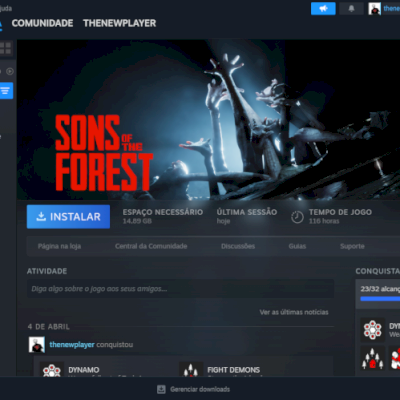 🔥 ÚNICA: Conta Steam com Sons of the Forest