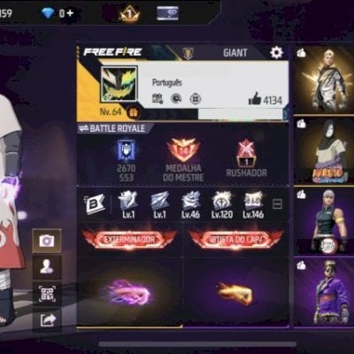 Conta intermediária Free Fire