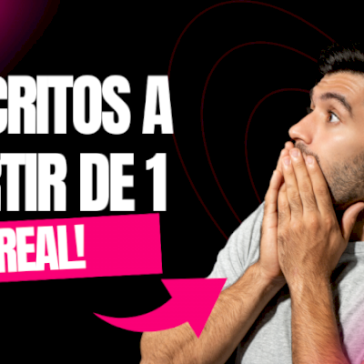 15 inscritos a partir de 1  real