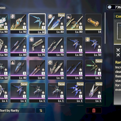 conta com 12 personagens TIER 5 / 5 armas t5