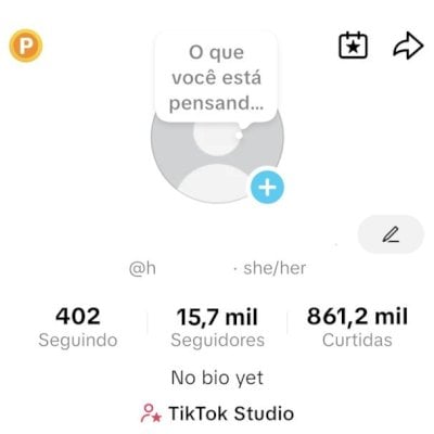 CONTA DE TIKTOK 15,7K