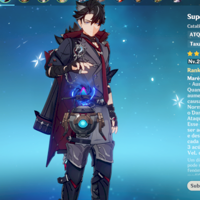 Contas com 5⭐ (1- 4  personagens + 2 armas / 2- 2 personagens + 1 arma + tiros)