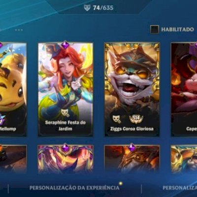 Conta: já pegou grão mestre duas vezes, 5 skins lendarias 36 epicas e 32 outras