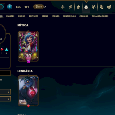 Ouro 2 com 70 Champs e 12 Skins