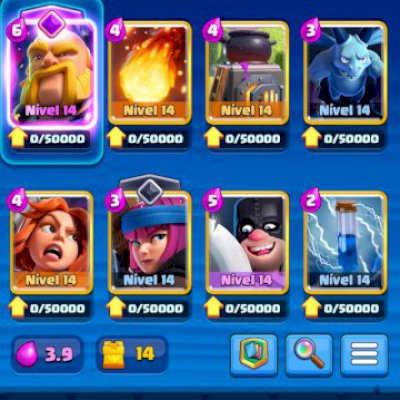 Conta RARA completa, 7 anos, 41 cartas Full, muito lugar pra tirar Gold e gema