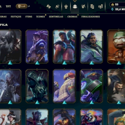 conta lol 144 skins plat 3