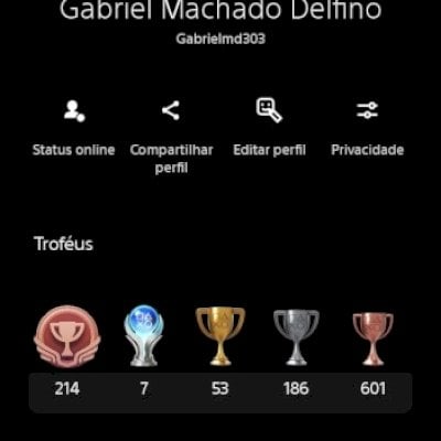 Conta Com +d 15 jogos e 7 platinas