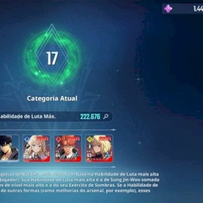 Conta Solo Leveling Arise nivel 64