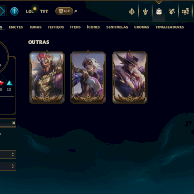 Ouro 2 com 115 Champs e 26 Skins +1380 RP