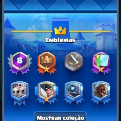 Conta clash royale 8 anos (arena 19 7000 trofeis) valor negociável