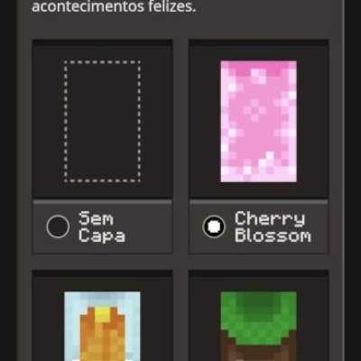 Conta de minecraft com capa cherry