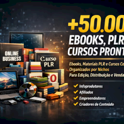 +50.000 Ebooks, PLRS e Cursos prontos