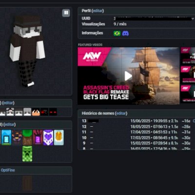 CONTA MINECRAFT ORIGINAL FULL ACESSO + TAGS NO MUSH CAPAS + LVL 47 NO BEDWARS!