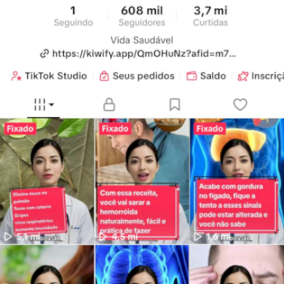 Conta TikTok 600kS, Possui RPM Adicional, Monetizada, Bem engajada