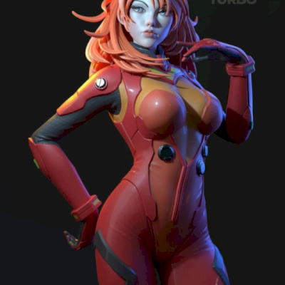 Asuka Langley 3D - Arquivo .Stl Para Impressão 3D
