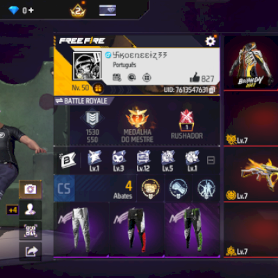 Conta com level 50, com muitas coisas rara