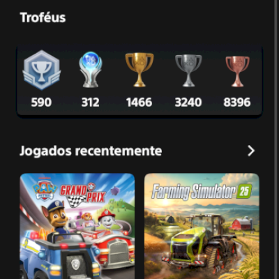 Conta De PSN Com 312 PLATINAS
