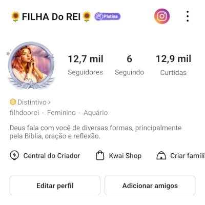 CONTA KWAI 12,7K DE SEGUIDORES E 12,6K DE CURTIDAS (CONTAS KWAI)