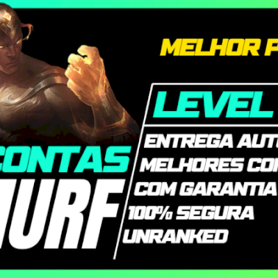 SMURF LOL UNRANKED SEM BAN - SAFE - TODOS DADOS