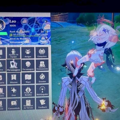 A Conta de Genshin AR 59,nível de mundo 9,somente pra PlayStation,End game 23 T5