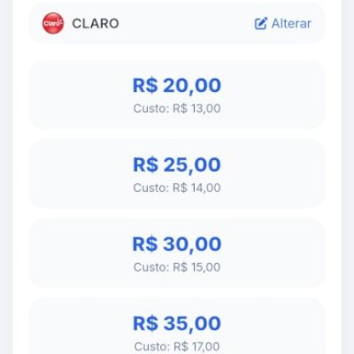 PAINEL RECARGA CLARO - ONLINE
