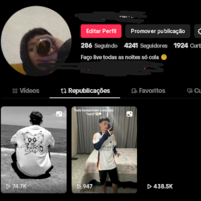conta  tik  tok 4mil  seguidores