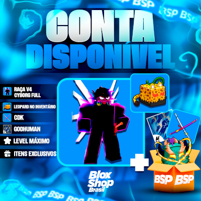 CONTAS BLOX FRUITS > 🤖RAÇA V4 CYBORG FULL + 🐆LEOPARD NO INVENTÁRIO + ⚔️CDK