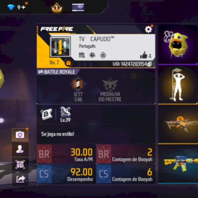 conta iniciante nivel 7