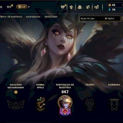 CONTA LEAGUE OF LEGENDS - 168 CAMPEÕES - 317 SKINS - LUX ELEMENTALISTA