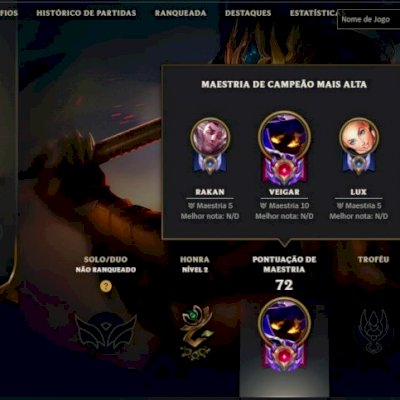 Conta LoL LvL 51