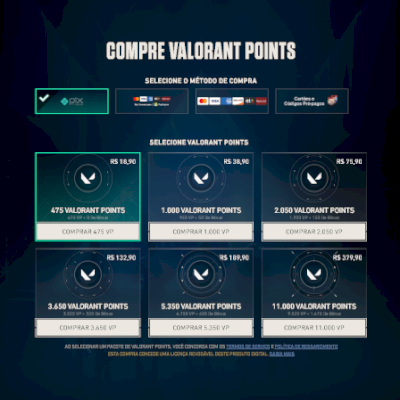 valorant point (moedas do valorant) via gift ENTREGA RAPIDA