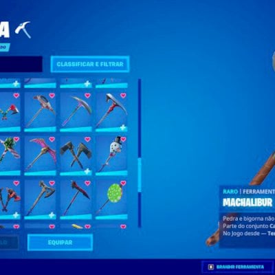 Conta fortnite season 1 ++ 150 skins roupa +, picareta 115+, mochila 140+