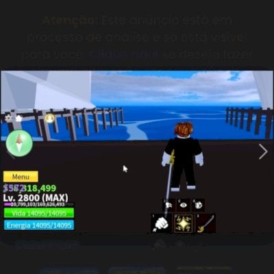 BLOX FRUIT Com Fruta MAMUTE e LVL 2800( MAX!) UPADA COM ITENS