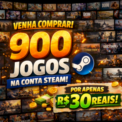 900+ Jogos na sua conta Steam