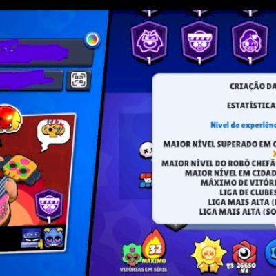 CONTA BRAWL 70k TROFÉUS+ DE 300 SKINS +70 HIPERCARGAS