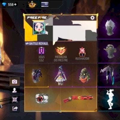 Conta free fire prime 7 com 830 peitorais