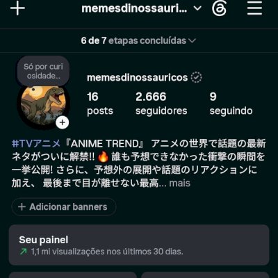 CONTA DO INSTAGRAM EM ALTA!