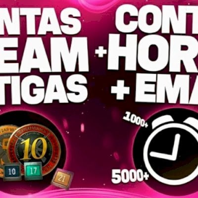 CONTAS STEAM ANTIGAS + CONTAS CS2 HORAS