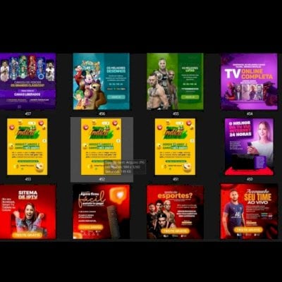 Pacote Premium De +600 Imagens Para Sistemas De Anúncios Entretenimento🕺📺📣