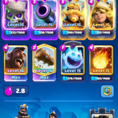 CONTA DE CLASH ROYALE NÍVEL 63 - Deck full 15 quase 16 - muitas evoluções e hero