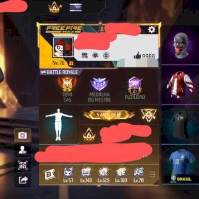 Conta Free Fire Rara Skins Exclusivas e Personagens Liberados