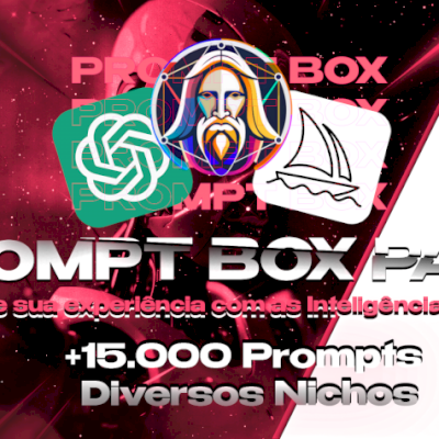 PROMPT BOX - PACK DE PROMPTS, 2.4K TOOLS + GUIA / PROMPT VAULT - PLANILHA EXCEL