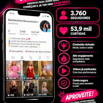 🔥 **CONTA TIKTOK 3.6k+ SEGUIDORES | PERFIL ATIVO E BEM ENGAJADO 🚀*