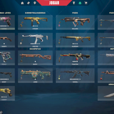 Conta com varias Skins Compradas das armas mais usadas