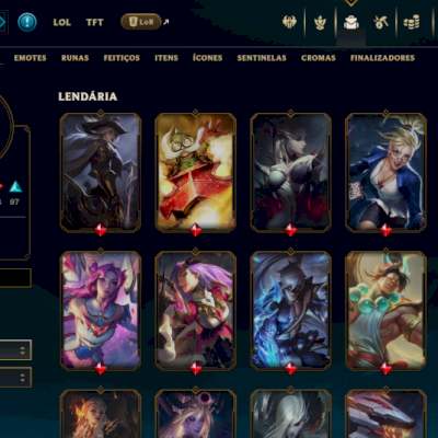 VENDO CONTA DO LOL LVL 652 TODOS OS CHAMP 213 SKINS (4 ULTIMATE) 24 LENDARIA