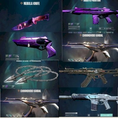 CONTA VALORANT 5 SKINS DE VANDAL, PACOTE ARAXYS 2.0, VANDAL CHRONOVOID, +17 SKIN