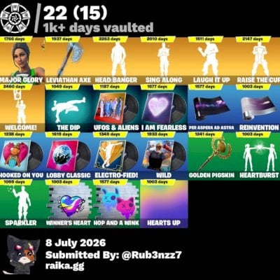 Conta Fortnite OG com salve o mundo fundador e passes desde ch1 s9